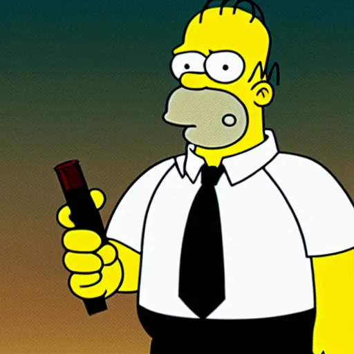 Image similar to Homer Simpson In pulp fiction