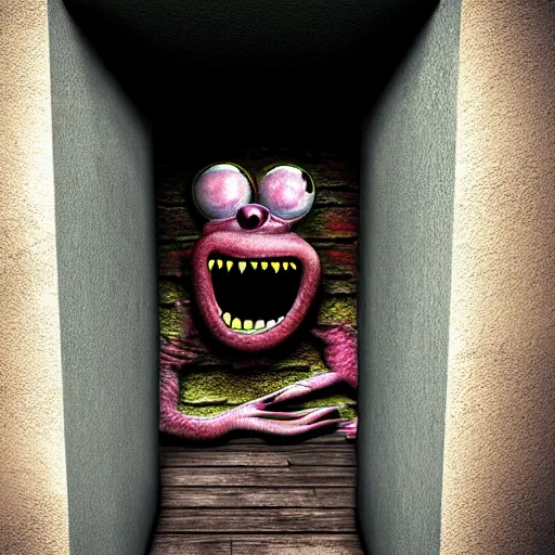 Image similar to monster in the wall