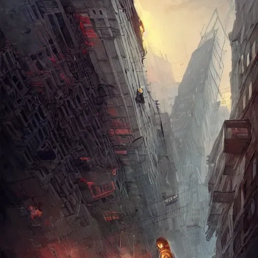 Image similar to gigantic cat walking on apocalyptic city, very detailed fine art, top of pinterest, trend of artistation, style of ( ( kadinski ) ) ( ( ( ( ( greg rutkowski ) ) ) ) ) and ilia kuvshinov