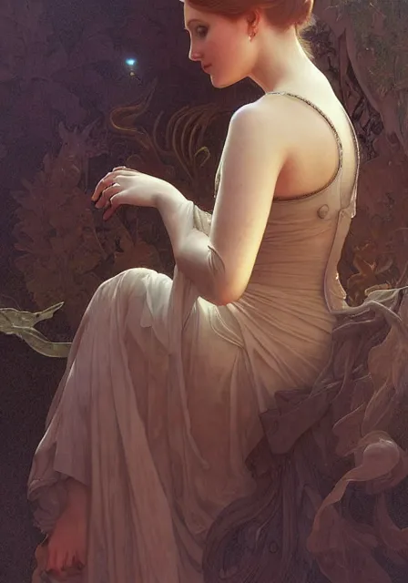 Image similar to adele, intricate, elegant, ethereal highly detailed, digital painting, artstation, concept art, smooth, sharp focus, illustration, art by artgerm and greg rutkowski and alphonse mucha and william - adolphe bouguereau