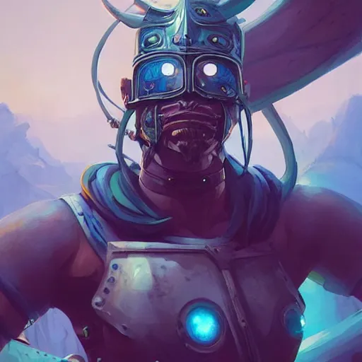 Image similar to cyberpunk viking helmet mask warrior goddess robot ninja fantasy, art gta 5 cover, official fanart behance hd artstation by jesper ejsing, by rhads, makoto shinkai and lois van baarle, ilya kuvshinov, ossdraws