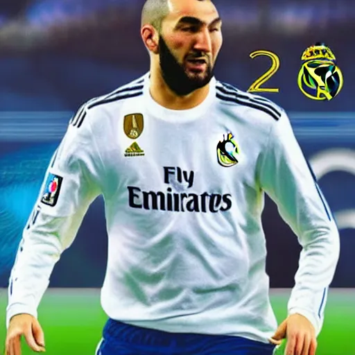 Image similar to benzema real madrid by van gogh