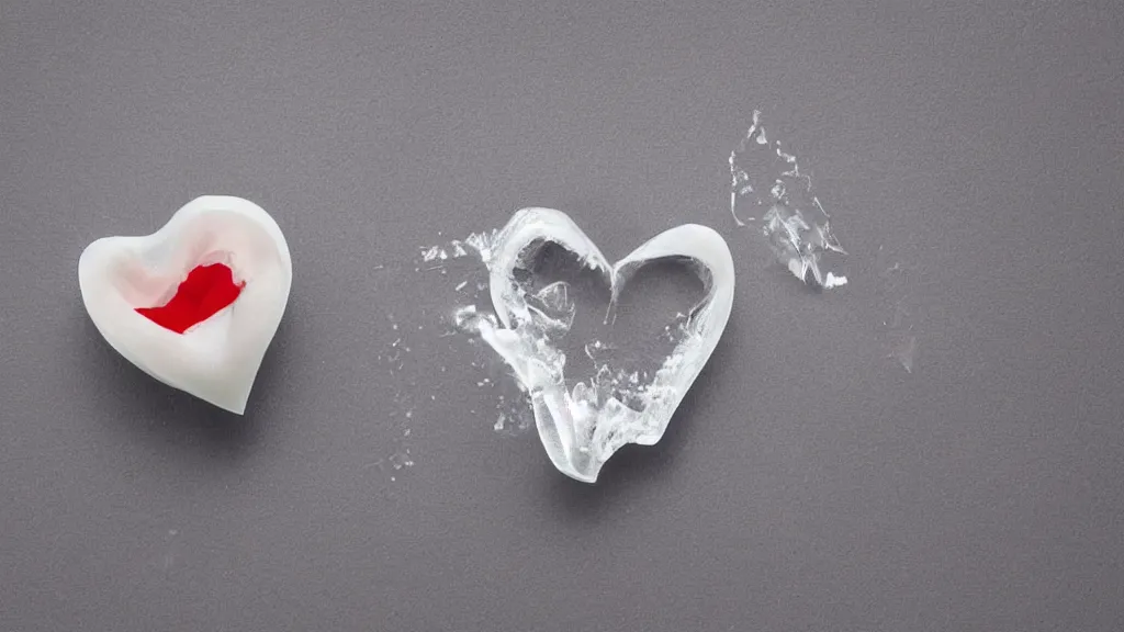 Prompt: a 3d glue model of a heart