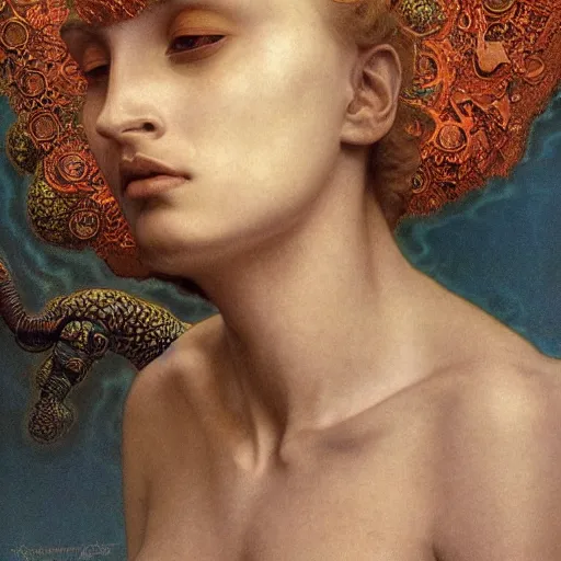 Image similar to queen of jupiter by zdzisław beksinski, iris van herpen, raymond swanland, bouguereau and alphonse mucha. highly detailed, hyper - real, beautiful