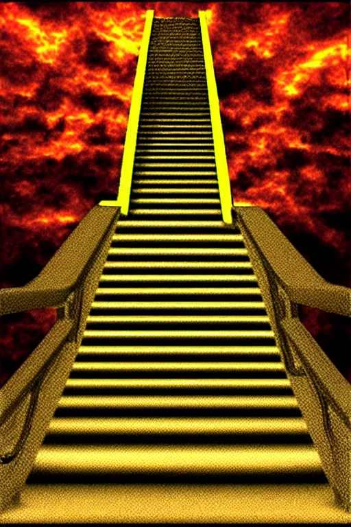 Prompt: stairway from hell to heaven hd 3 d