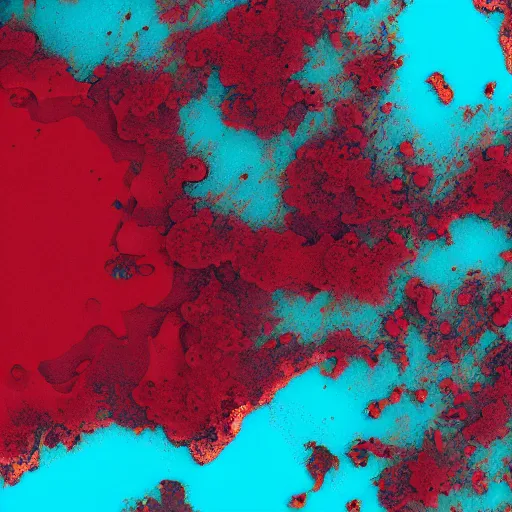 Prompt: hyperrealistic landsat underwater image, organic shapes, detailed, 4k, vector, award winning, dark red colors