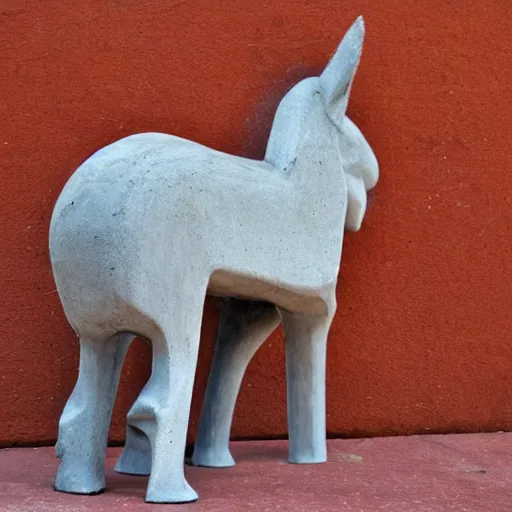 Image similar to donkey made of concrete