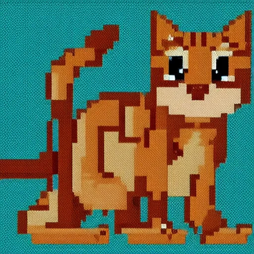 Nyan Cat, crossstitch, bead, sprite, Minecraft, pixel Art, craft, Cat,  orange, animals