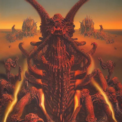 Prompt: hell as envisioned by Wayne Douglas Barlowe