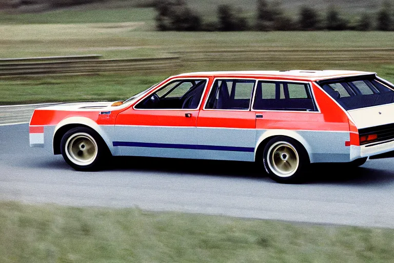 Image similar to designed by giorgetto giugiaro touring race car 1 9 7 9 ford fairmont wagon estate, ektachrome photograph, volumetric lighting, f 8 aperture, cinematic eastman 5 3 8 4 film