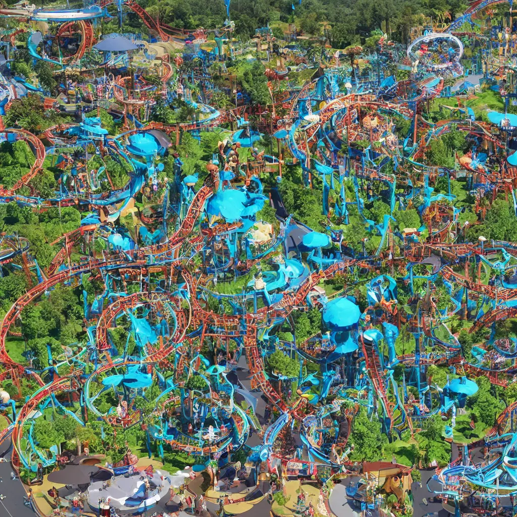 Image similar to birds eye view theme park