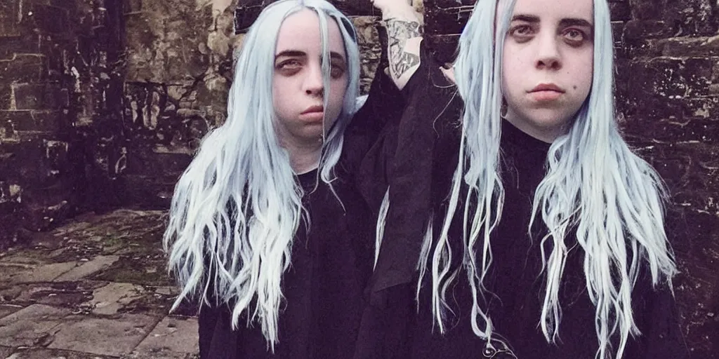 Prompt: Billie Eilish as a student at Hogwarts