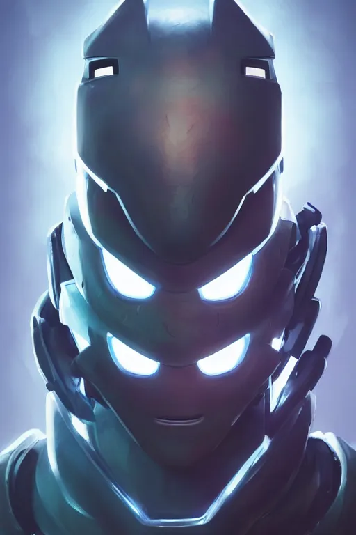 Image similar to epic mask helmet robot ninja portrait stylized as fornite style game design fanart by concept artist gervasio canda, behance hd by jesper ejsing, by rhads, makoto shinkai and lois van baarle, ilya kuvshinov, rossdraws global illumination radiating a glowing aura global illumination ray tracing hdr render in unreal engine 5