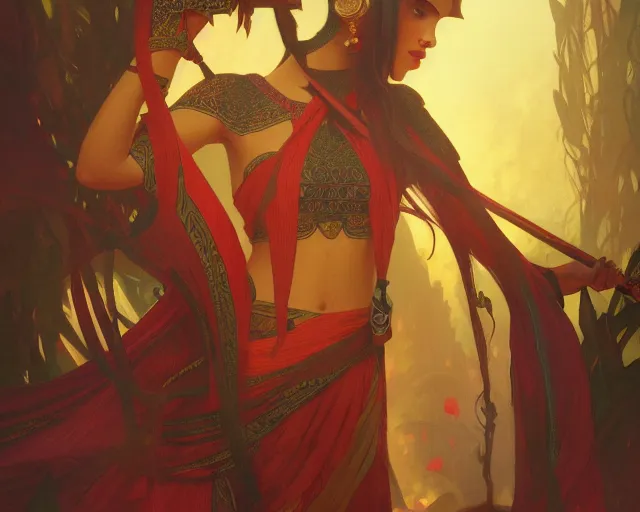 Image similar to photography of jamini roy, deep focus, d & d, fantasy, intricate, elegant, highly detailed, digital painting, artstation, concept art, matte, sharp focus, illustration, hearthstone, art by artgerm and greg rutkowski and alphonse mucha