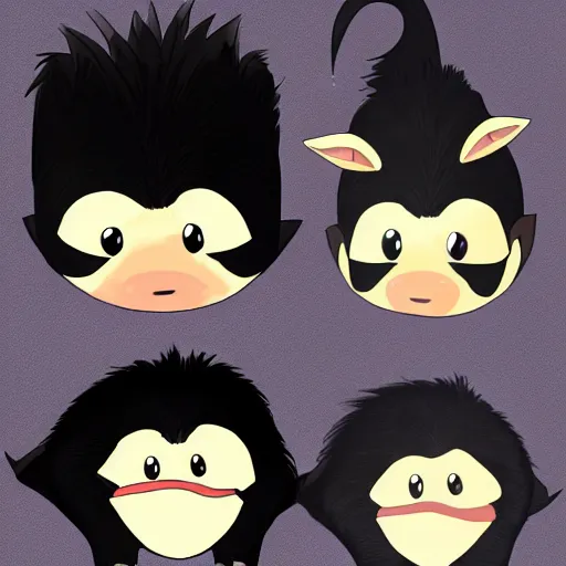 Image similar to character design of cute niffler, cartoon style, like goblin nft