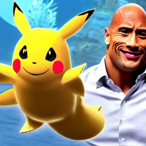 Image similar to dwayne johnson as an underwater pokemon