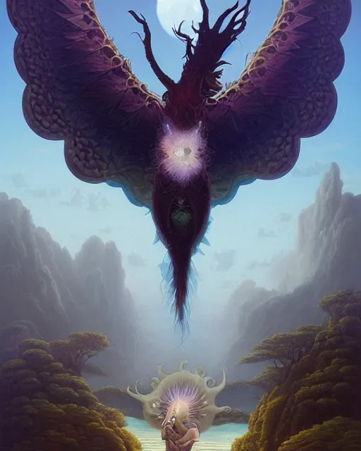 Prompt: concept art of a magical - spirit - creature that travels the virtual world and entices people pay attention to its master, by martin johnson heade and peter mohrbacher, surrealism.