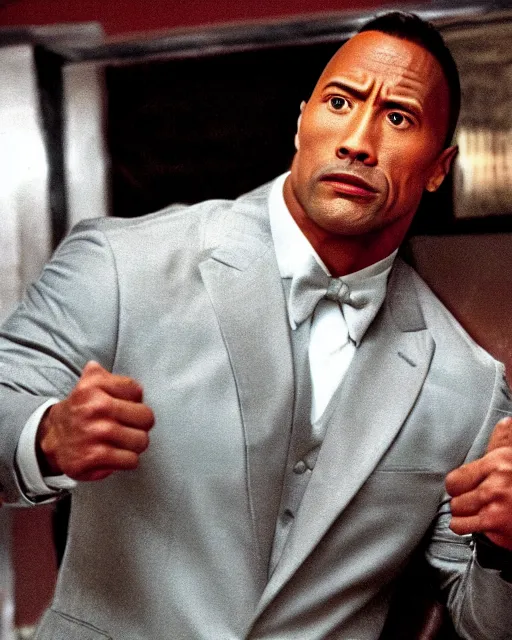 Image similar to film still close up shot of dwayne johnson in the movie goodfellas. photographic, photography