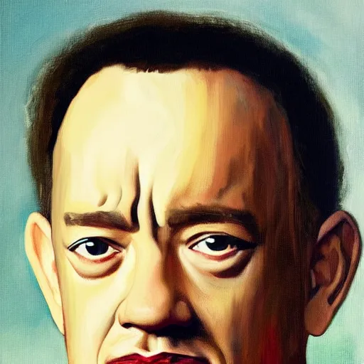 Prompt: a stunning jacobean portrait of tom hanks, oil on canvas