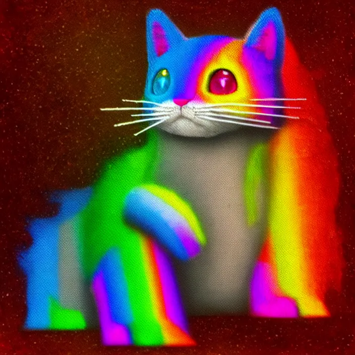 Prompt: professional digital art of realistic nyan cat by leonardo da vinci and rembrandt, detailed, painting, stunning, wow, epic, detailed, gorgeous, artstation, cgsociety, much wow, much detail, masterpiece