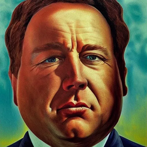 Prompt: alex jones by salvador dali,