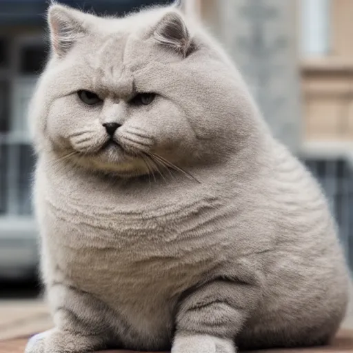 Prompt: a photo of a fluffy roadster whose body is made of a fluffy British Shorthair, cool, realistic, 4k, hd, highly detailed