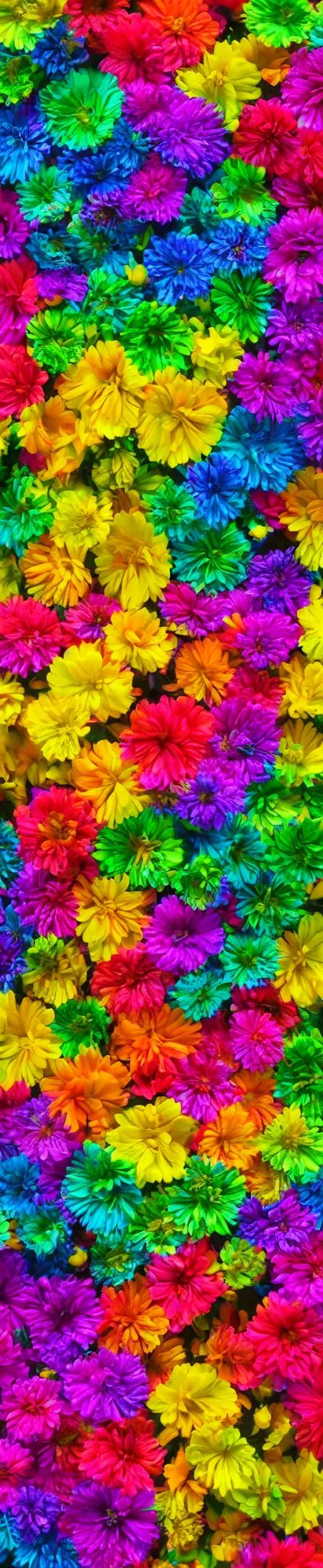 Image similar to vertical macro rainbow flowers