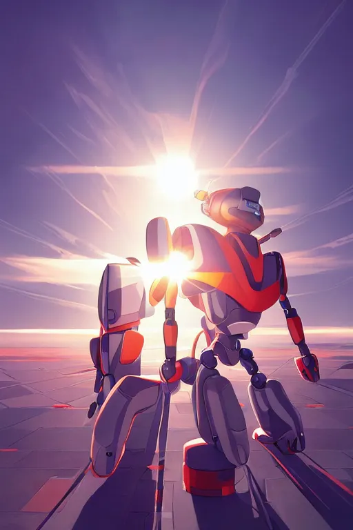 Image similar to metabots medabots medarotto medarot robot minimalist comics, behance hd by jesper ejsing, by rhads, makoto shinkai and lois van baarle, ilya kuvshinov, rossdraws global illumination ray tracing hdr radiating a glowing aura