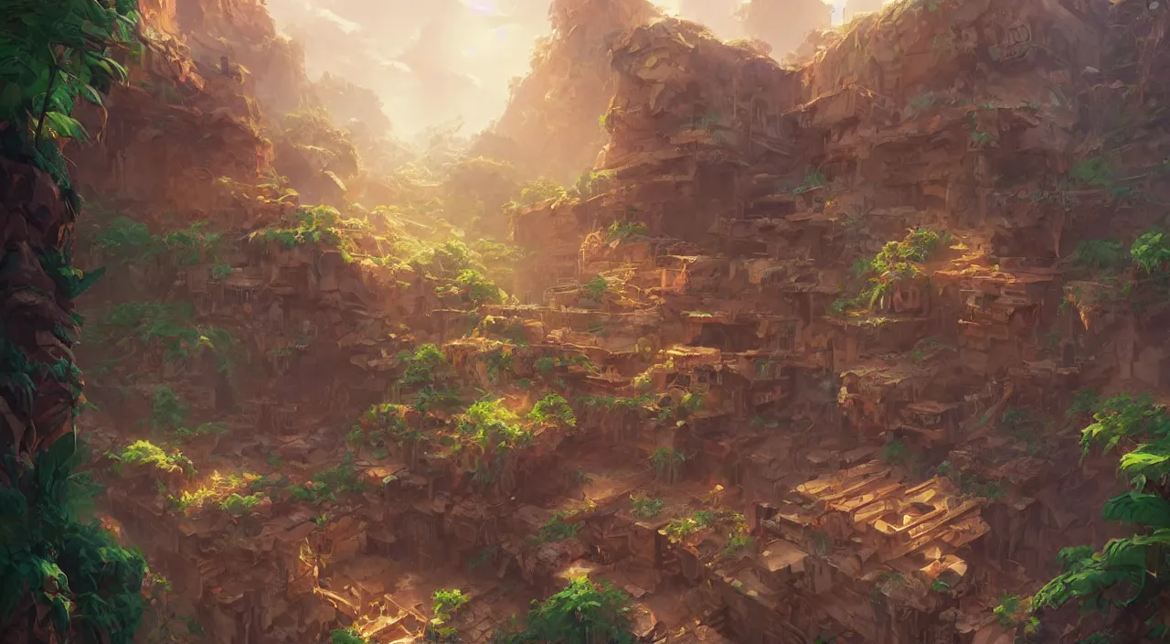 Image similar to wood wall fortress arabian marketplace fabric greeble block jungle dirt ground global illumination ray tracing hdr official fanart behance hd artstation by jesper ejsing, by rhads, makoto shinkai and lois van baarle, ilya kuvshinov, rossdraws
