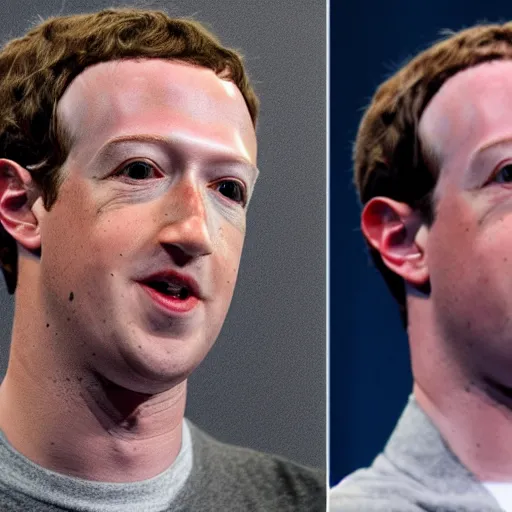 Image similar to mark zuckerberg's true form as a lizard man