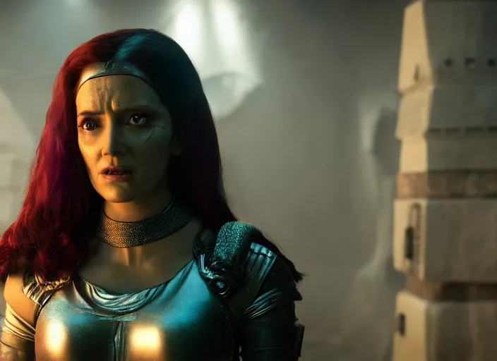 Image similar to film still of leela in the new scifi movie, 4 k