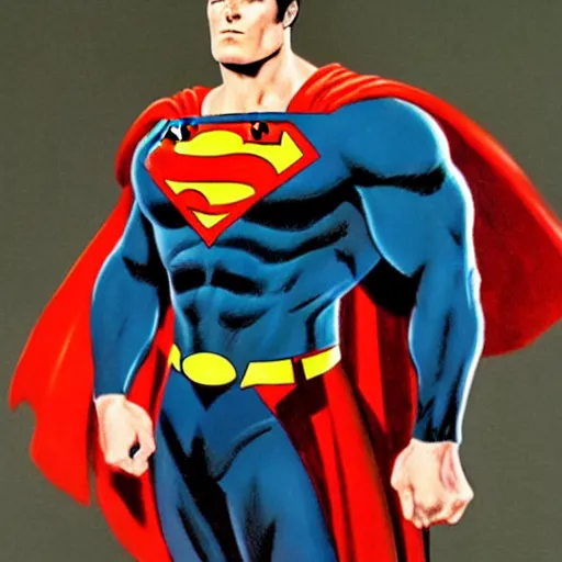 Image similar to an ultra - realistic portrait painting of superman in the style of frank frazetta. 4 k. ultra - realistic. highly detailed. dark fantasy. epic lighting.