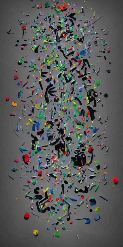 Image similar to Gertrude Abercrombie, minimalistic graffiti masterpiece, minimalism, 3d abstract render overlayed, black background, psychedelic therapy, Esao Andrews, trending on ArtStation, ink splatters, pen lines, incredible detail, creative, positive energy, happy, unique, negative space, face, artgerm