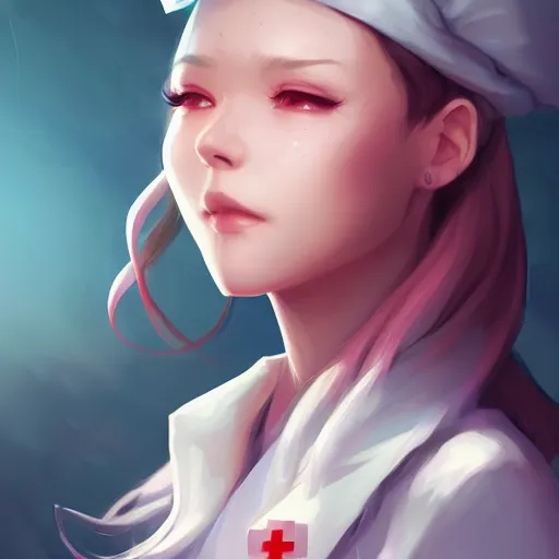 Image similar to a portrait of a beautiful nurse, art by lois van baarle and loish and ross tran and rossdraws and sam yang and samdoesarts and artgerm and saruei, digital art, highly detailed, intricate, sharp focus, Trending on Artstation HQ, deviantart, unreal engine 5, 4K UHD image