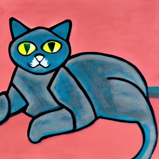 Image similar to art deco cat