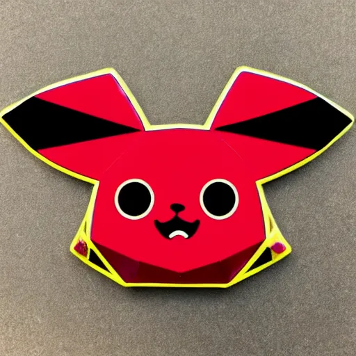 Prompt: a ruby Pikachu