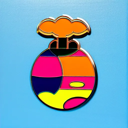 Image similar to enamel pin by shusei nagaoka, kaws, david rudnick, airbrush on canvas, pastell colours, cell shaded, 8 k