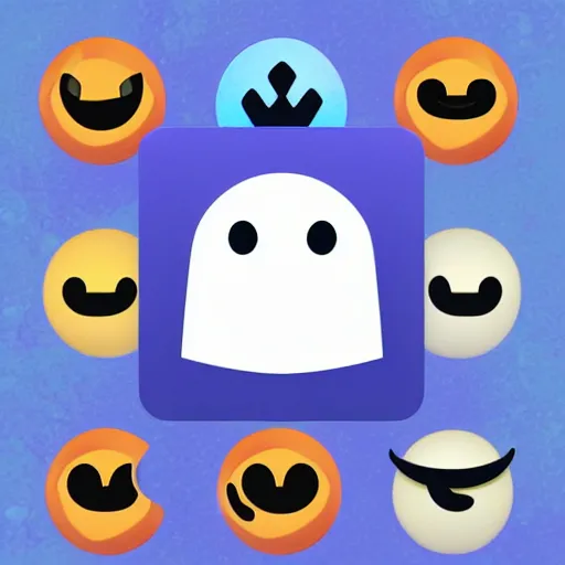 Prompt: ghost as hello emoji, telegram sticker design, flat design, glossy design, white outline