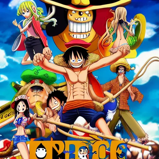 Prompt: One Piece Movie Poster クリック推奨, rendered, Pixiv, Artstation, Pixar, Professional