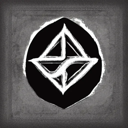 Image similar to simple alchemical emblem. simple digital illustration.