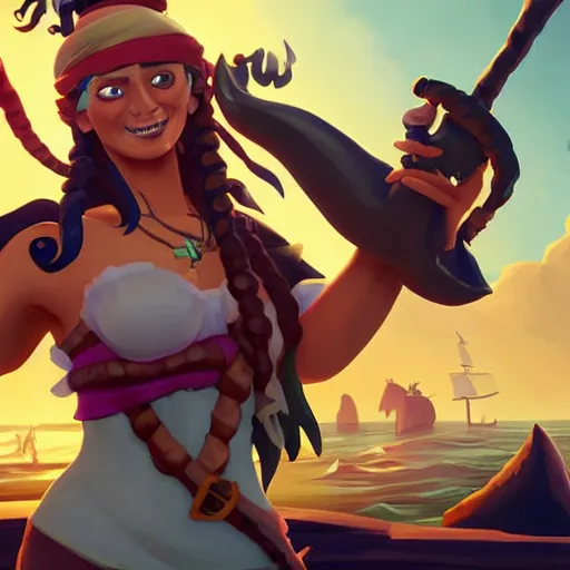 Image similar to jack the pirate mermaid on sea of thieves game avatar hero, behance hd by jesper ejsing, by rhads, makoto shinkai and lois van baarle, ilya kuvshinov, rossdraws global illumination