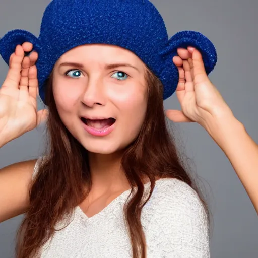 Prompt: a wisdom tooth classic propeller hat on a white background