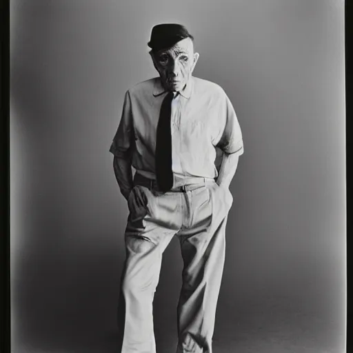 Prompt: photo of Carl Switzer by Diane Arbus, black and white, high contrast, Rolleiflex, 55mm f/4 lens