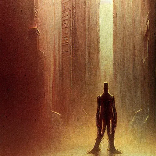 Image similar to highly detailed concept art of alien first contact, cityscape, beksinski style painting