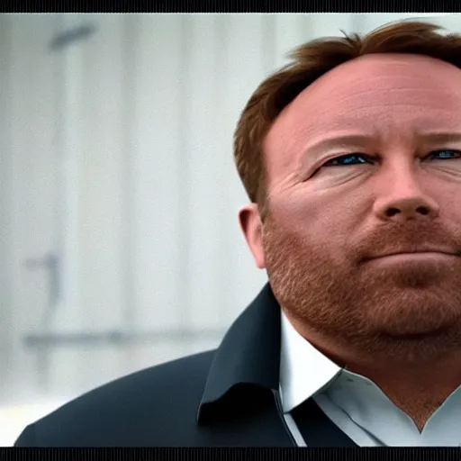 Image similar to alex jones in the lone digger music video by caravan palace, youtube screenshot