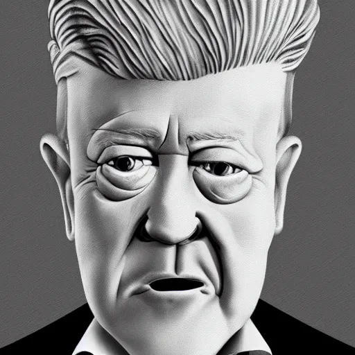 Prompt: caricature of david lynch, style of archille superbi