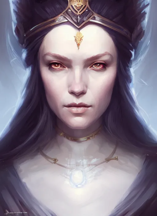 Prompt: scandinavian empress, portrait, art by artgerm and greg rutkowski and magali villeneuve, d & d, fantasy, highly detailed, portrait, digital painting, trending on artstation, concept art, sharp focus, illustration