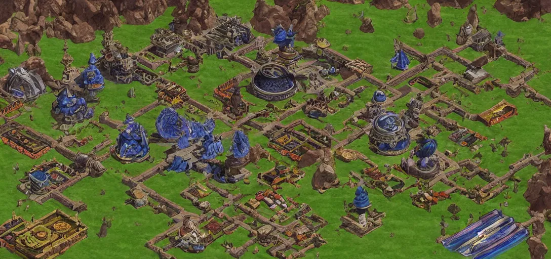 Prompt: final fantasy xiv in the style of ultima online isometric