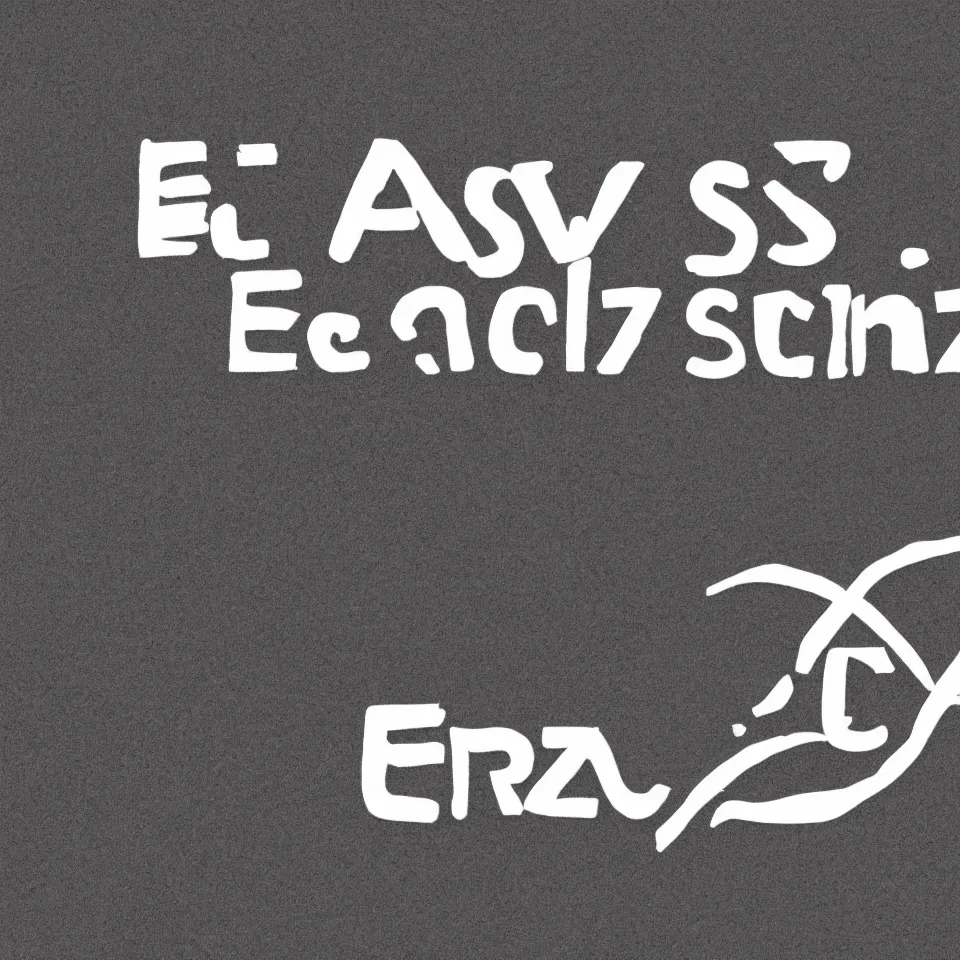 Image similar to logo for the word ersatz, black and white, high contrast