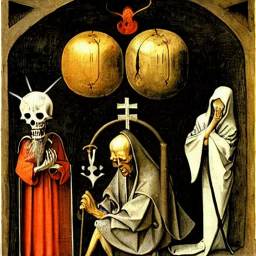 Prompt: hodie mihi cras tibi, memento mori, parce sepulto, ars by hieronymus bosch